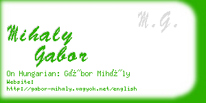 mihaly gabor business card